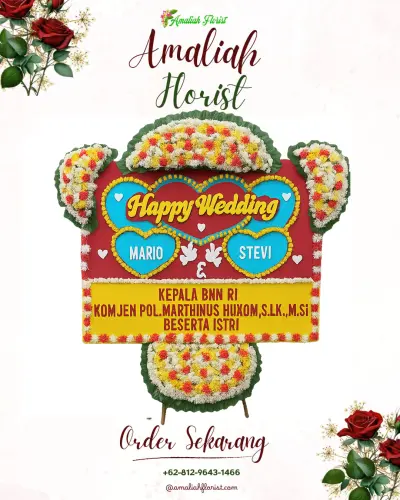 Karangan Papan Bunga Pernikahan di Tadupi